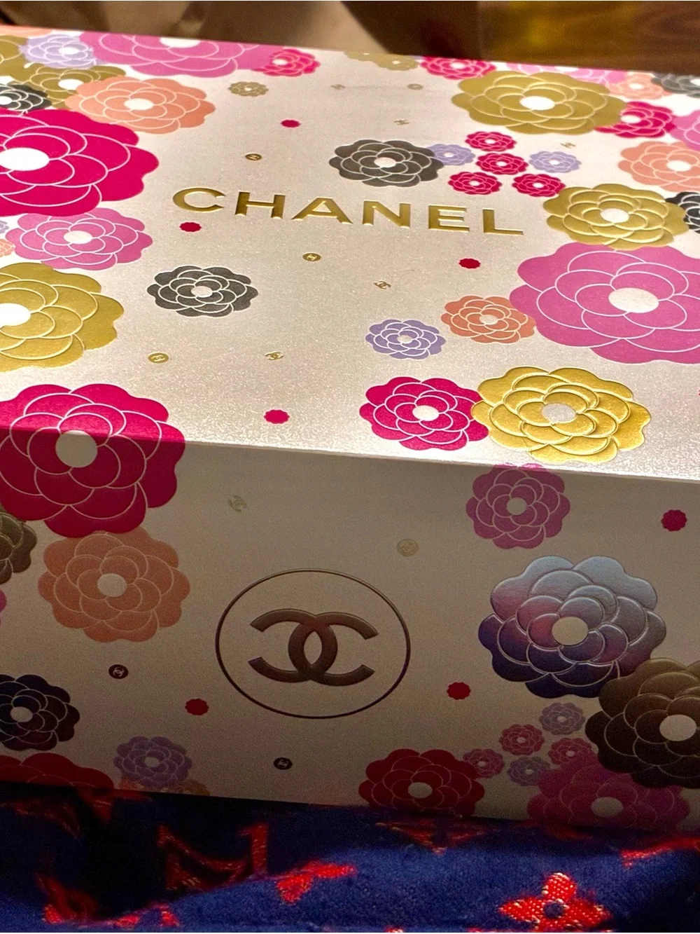 CHANEL Floral Decorative Box in Pink, Gold, Silver